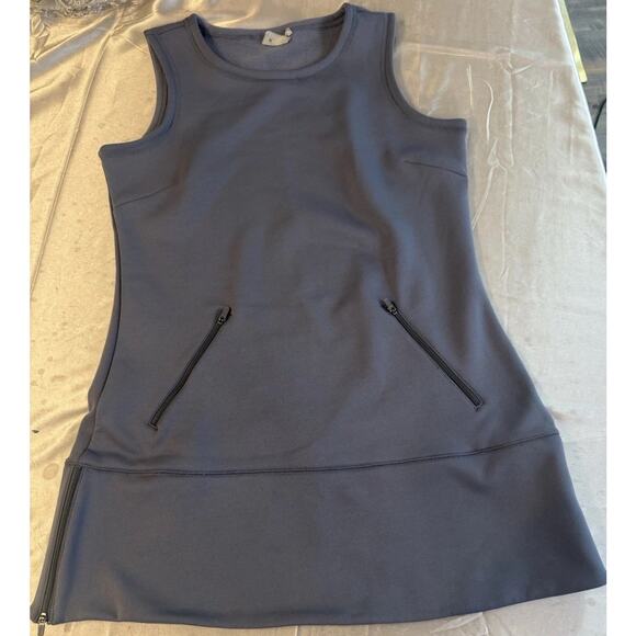 Althleta Gray Tunic Dress Sleeveless Athleisure Preppy Soft Girl - Picture 2 of 11
